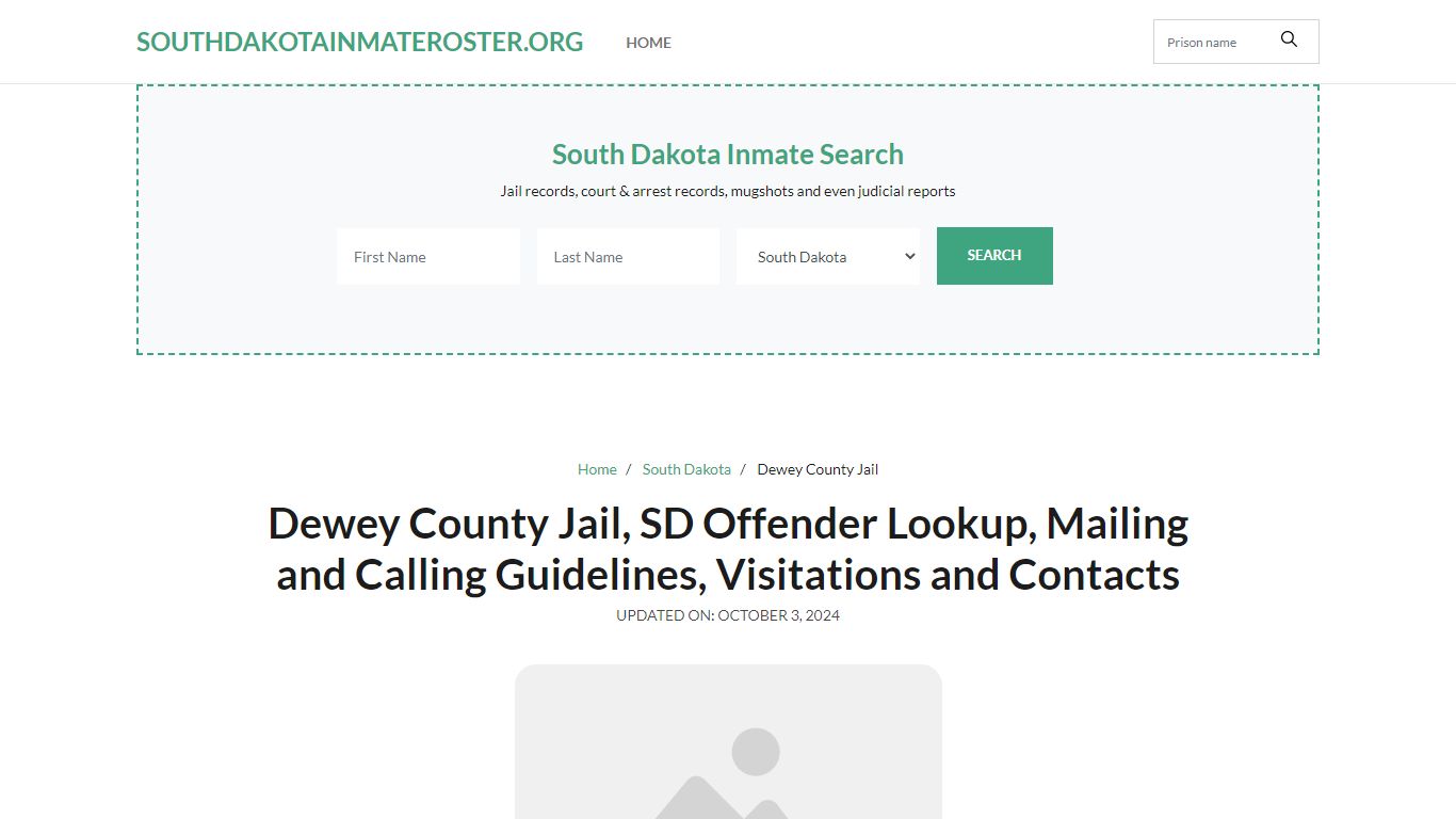 Dewey County Jail, SD: Inmate Search Options, Visitations, Contacts